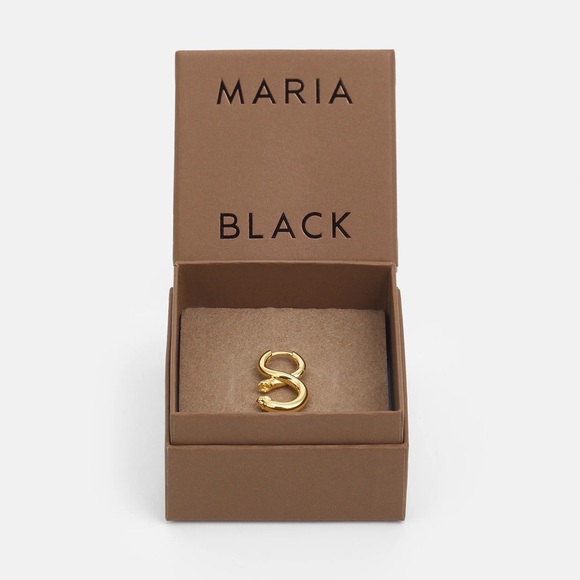 MARIA BLACK Gold Tula Broken Infinity Hoop Earring - Picture 7 of 16